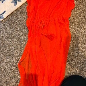 Vibrant Orange Maxi Dress